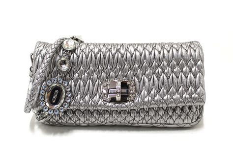 miu miu crystal strap shoulder bag|Miu Crystal Cloqué Nappa leather bag.